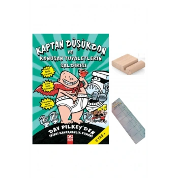 KAPTAN DÜŞÜKDON VE KONUŞAN TUVALETLERİN SALDIRISI 9-12 Yaş Hikaye/ÇizgiRoman+Tablet Tutucu