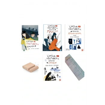 Ünsüz Youtuber ın Günlüğü SETİ / 4 Kitap / Troller/ Cesaret Oyunu / Layksızlar + Tablet Tutucu