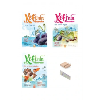 Kefinin Maceraları / Uçan Balık&Tarihin Peşinde&Yeni Arkadaşı / 2. Sınıf Hikaye +Tablet Tutucu