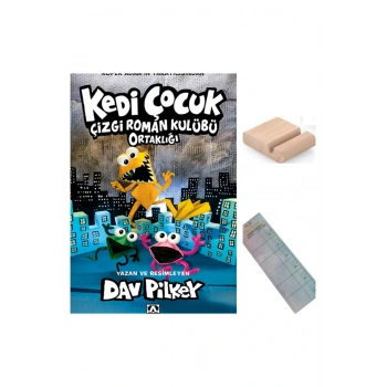 KEDİ ÇOCUK 4 - ÇİZGİ ROMAN KULÜBÜ ORTAKLIĞI / Dav PİLKEY /9-12 Yaş Hikaye+Tablet Tutucu