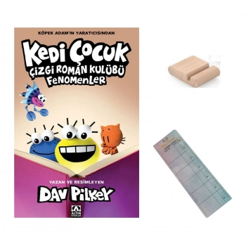 KEDİ ÇOCUK 5 - ÇİZGİ ROMAN KULÜBÜ FENOMENLER / Dav PİLKEY / 9-12 Yaş Hikaye+Tablet Tutucu