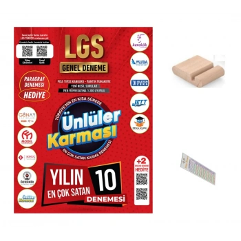 LGS Ünlüler Karması 10 lu Genel Karma Deneme 2026 LGS + Telefon Tutucu + Çözüm Ayracı