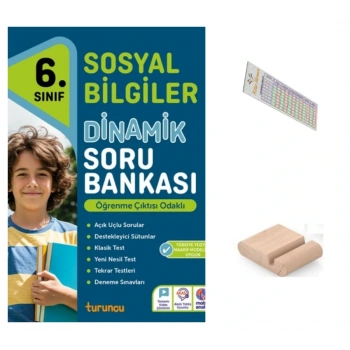 6.Sınıf Dinamik Sosyal Bilgiler Soru Bankası 2026 Maarif Müfredat+Telefon Tutucu+Çözüm Ayracı
