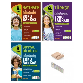 6.Sınıf Dinamik Türkçe Sosyal Matematik Soru Bankası 2026 Maarif Müfredat+Telefon tutucu+