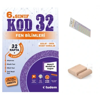 6.Sınıf KOD 32 Fen Bilgisi Haftalık Deneme 2026 Maarif Müfredat+Telefon Tutucu+Çözüm Ayracı