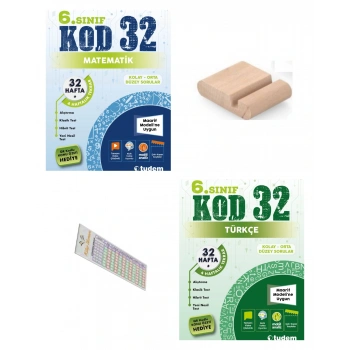 6.Sınıf KOD 32 Matematik Türkçe Haftalık Deneme 2026 Maarif Müfredat +Telefon tTutucu+Çözüm Ayracı