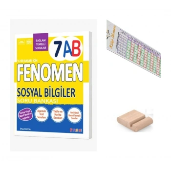 7.Sınıf 7AB Sosyal Bilgiler Soru Bankası 2027 Maarif Model+Telefon Tutucu+Maarif Defteri