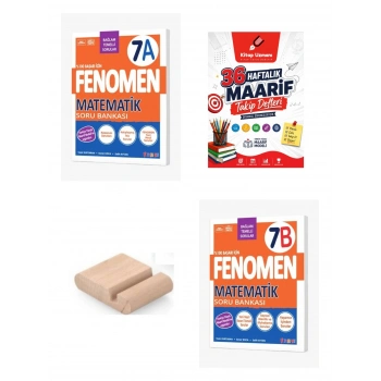 7.Sınıf 7A Matematik 7B Matematik Soru Bankası 2027 Maarif Model+Telefon Tutucu+Maarif Defteri