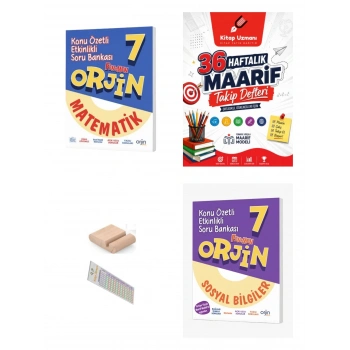 7.Sınıf ORJİN Matematik Sosyal Soru Bankası 2027 Maarif Model+Telefon Tutucu+Maarif Defter