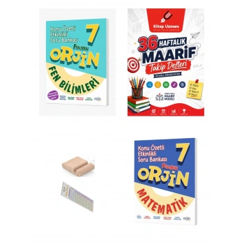 7.Sınıf ORJİN Fen Bilimleri Matematik Soru Bankası 2027 Maarif Model+Telefon Tutucu+Maarif Defter