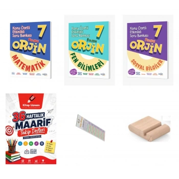 7.Sınıf ORJİN Fen Matematik Sosyal Soru Bankası 2027 Maarif Model+Telefon Tutucu+Maarif Defter