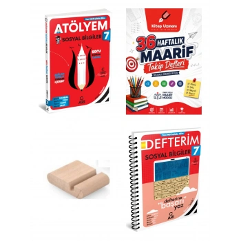 7.Sınıf Sosyal Atölyem Ve Defter 2027 Maarif Model+Telefon Tutucu+Maarif Defteri