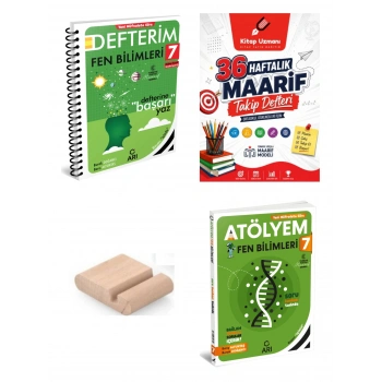 7.Sınıf Fen Atölyem Ve Defter 2027 Maarif Model+Telefon Tutucu+Maarif Defteri