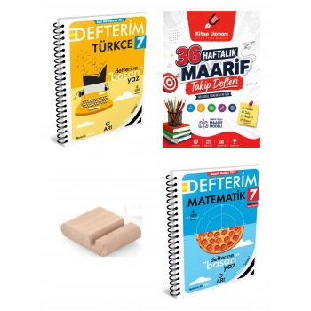 7.Sınıf Matematik Türkçe Defterim2027 Maarif Model+Telefon Tutucu+Maarif Defteri