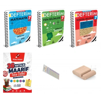 7.Sınıf Matematik Fen Sosyal Defterim 2027 Maarif Model+Telefon Tutucu+Maarif Defteri
