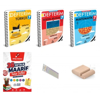 7.Sınıf Sosyal Türkçe Matematik Defterim 2027 Maarif Model+Telefon Tutucu+Maarif Defteri