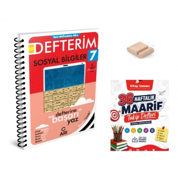 7.Sınıf Sosyal Defterim 2027 Maarif Model+Telefon Tutucu+Maarif Defteri