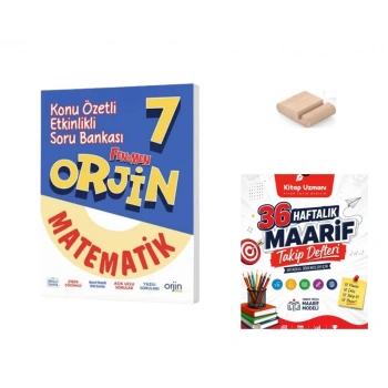 7.Sınıf ORJİN Matematik Soru Bankası 2027 Maarif Model+Telefon Tuutcu+Maarif Defter