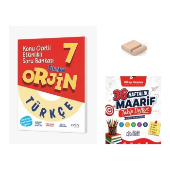 7.Sınıf ORJİN Türkçe Soru Bankası 2027 Maarif Model+Telefon Tutucu+Maarif Defter