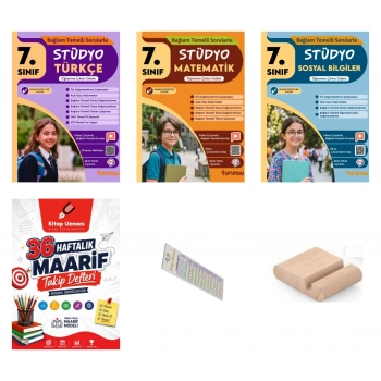 7.Sınıf STÜDYO Türkçe Matematik Sosyal 2027 Maarif Model+Telefon Tutucu+Çözüm Ayracı+Maarif Defter