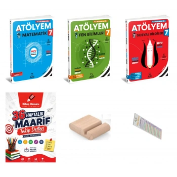 7.Sınıf Matematik Fen Sosyal Atölyem 2027 Maarif Model+Telefon Tutucu+Maarif Defteri