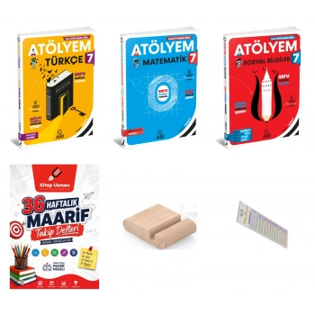 7.Sınıf Sosyal Türkçe Matematik Atölyem 2027 Maarif Model+Telefon Tutucu+Maarif Defteri
