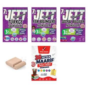 7.Sınıf Jett Türkçe Fen Sosyal Fasikülleri 2027 Maarif Model+Telefon Tutucu+Maarif Defter
