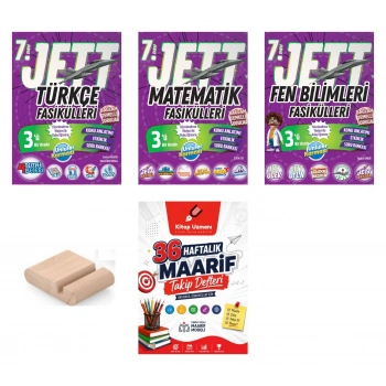 7.Sınıf Jett Matematik Fen Türkçe Fasikülleri 2027 Maarif Model+Telefon Tutucu+Maarif Defter