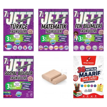 7.Sınıf Jett Türkçe Fen Mat Sosyal Fasikülleri 2027 Maarif Model+Telefon Tutucu+Maarif Defter