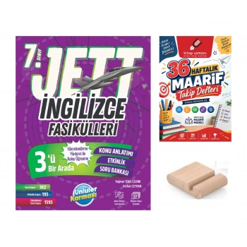 7.Sınıf Jett İngilizce Fasikülleri 2027 Maarif Model+Telefon Tutucu+Maarif Defter