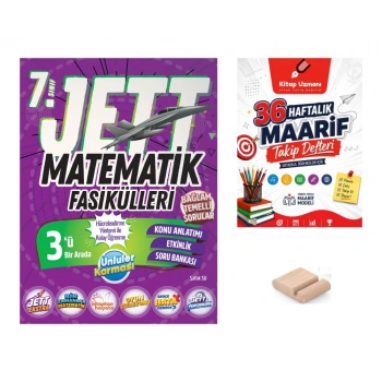 7.Sınıf Jett Matematik Fasikülleri 2027 Maarif Model+Telefon Tutucu+Maarif Defter