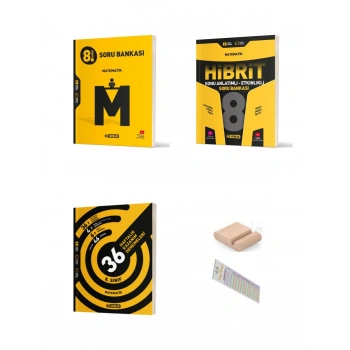 8.Sınıf Matematik HİBRİT+DENEME+SORU BANKASI SETİ LGS 2027+Telefon Tutucu+Çözüm Ayracı