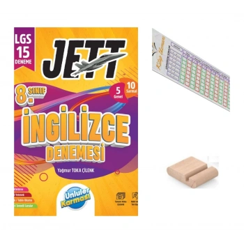 8.Sınıf Jett İngilizce 16 lı Branş Deneme LGS 2027+Telefon Tutucu+Çözüm Ayracı