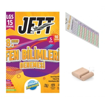 8.Sınıf Jett Fen Bilimleri 16 lı Branş Deneme LGS 2027+Telefon Tutucu+Çözüm Ayracı