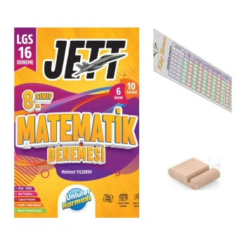 8.Sınıf Jett Matematik 16 lı Branş Deneme LGS 2027+Telefon Tutucu+Çözüm Ayracı