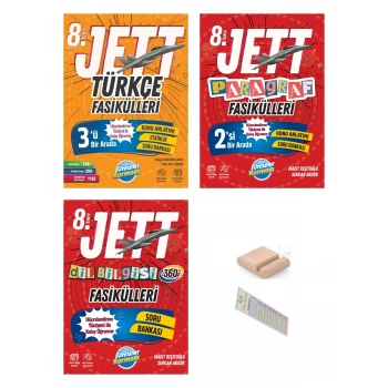 8.Sınıf Jett Türkçe Paragraf Dilbilgisi Set Fasikülleri LGS 2027+Telefon Tutucu+Çözüm Ayracı