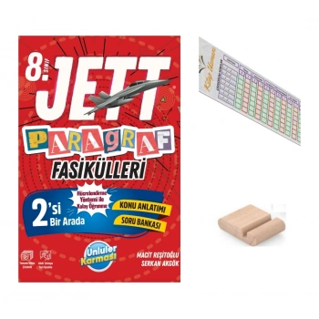 8.Sınıf Jett Paragraf Set Fasikülleri LGS 2027+Telefon Tutucu+Çözüm Ayracı