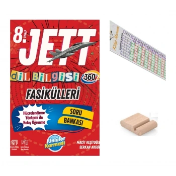 8.Sınıf Jett Dilbilgisi Set Fasikülleri LGS 2027+Telefon Tutucu+Çözüm Ayracı
