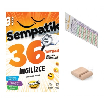 8.Sınıf Sempatik İngilizce Kazanım Denmeleri LGS 2027+Telefon Tutucu+Çözüm Ayracı