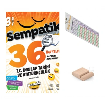 8.Sınıf Sempatik İnkilap Tarihi Kazanım Denmeleri LGS 2027+Telefon Tutucu+Çözüm Ayracı