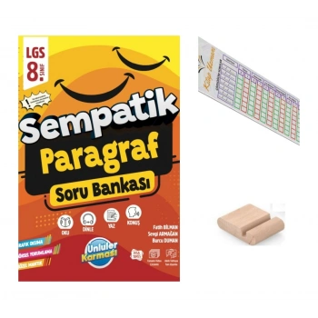 8.Sınıf Sempatik Paragraf Soru Bankası LGS 2027+Telefon Tutucu+Çözüm Ayracı