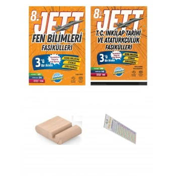 8.Sınıf Jett İnkilap Tarihi Fen Fasikülleri LGS 2027+Telefon Tutucu+Çözüm Ayracı