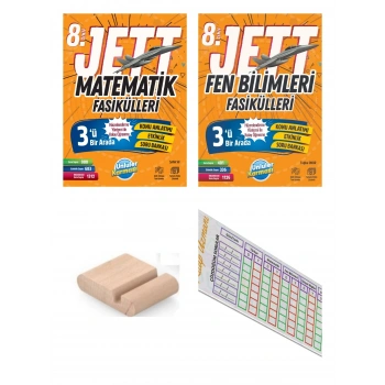 8.Sınıf Jett Matematik Fen Fasikülleri LGS 2027+Telefon Tutucu+Çözüm Ayracı