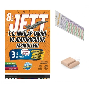 8.Sınıf Jett İnkilap Tarihi Fasikülleri LGS 2027+Telefon Tutucu+Çözüm Ayracı