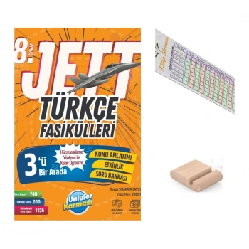 8.Sınıf Jett Türkçe Fasikülleri LGS 2027+Telefon Tutucu+Çözüm Ayracı