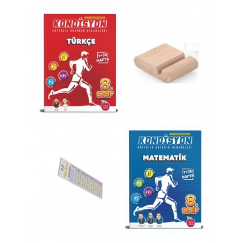 8.Sınıf KONDİSYON Matematik Türkçe Kazanım Deneme LGS 2027 +Çözüm Ayracı+Telefon Tutucu