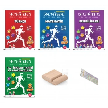 8.Sınıf KONDİSYON Türkçe Fen İnkilap Matematik Kazanım Deneme LGS 2027 +Çözüm Ayracı+Tlf Tutucu