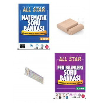 8.Sınıf ALL STAR Matematik Fen Soru Bankası LGS 2027 +Çözüm Ayracı+Telefon Tutucu