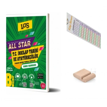 8.Sınıf ALL STAR İnkilap Tarihi Soru Bankası LGS 2027 +Çözüm Ayracı+Telefon Tutucu