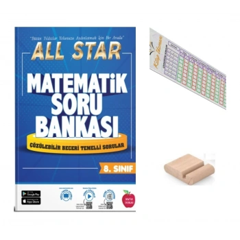 8.Sınıf ALL STAR Matematik Soru Bankası LGS 2027 +Çözüm Ayracı+Telefon Tutucu